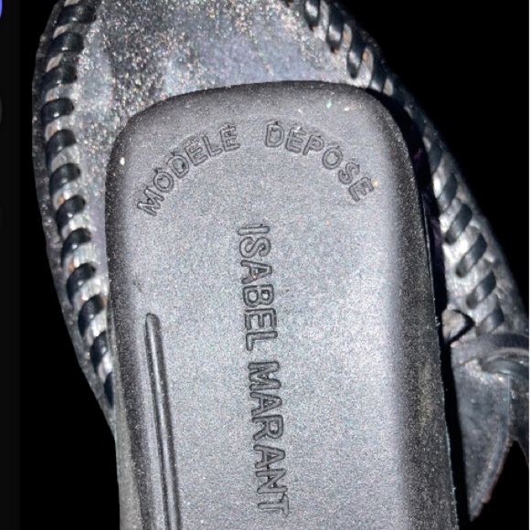 Isabel Marant Fell Pony Hair Black Silver Metallic Moccasin Loafer - Picture 13 of 15